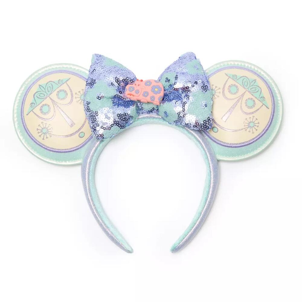 ''it's a small world'' Ear Headband with Sequined Bow NWT